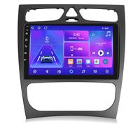 Autoradio 9" pour Mercedes-Benz CLK W203 W209 2000-2004 2G+32G | Android 15 2 DIN pour C/CLK avec sans fil CarPlay Android Auto WiFi Bluetooth GPS GPS GPS FM RDS SWC Caméra de recul Plug