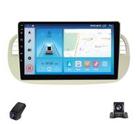 Autoradio à Écran Tactile pour Fiat 500 1DIN Autoradio Multimédia 9-inch 4-Core/CarPlay sans Fil/Android Auto/Bluetooth/GPS/FM Radio/WiFi/SWC/Caméra de Recul/ADAS DVR 1024 * 600(Silver,X2)