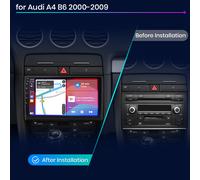 Autoradio adapté à l'Audi A4 2002-2008 Prend en charge les commandes au volant CarPlay et Android Auto sans fil 4G 2+32GB