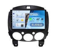 Autoradio adapté à l'MAZDA 2 2007-2014 Prend en charge les commandes au volant CarPlay et Android Auto sans fil 4G 6+128GB