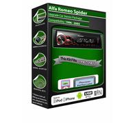 Autoradio Alfa Romeo Spider, Radio Pioneer USB AUX, Joue iPod iPhone Android