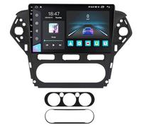 Autoradio Android 11 9 Pouces HD Écran Tactile Pour Ford Mondeo 2006-2010 Avec Sans Fil Carplay Android Auto Support DAB HiFi BT 5.0 Lien Miroir WiFi 4G DSP RDS Commande Au Volant Caméra De Recul(A,8C