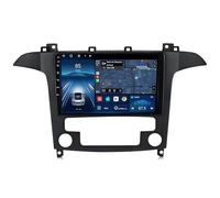 Autoradio Android 12 pour Ford S-Max 2006-2015 9 Pouces HD Écran Tactile Intégré sans Fil Carplay Android Auto Support RDS BT 5.0 Dab HiFi DSP GPS Commande Au Volant Caméra De Recul(M300S)