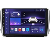 Autoradio Android 13 9 Pouces écran Tactile 8 cœurs pour Peugeot 208 2008 2012-2018 WiFi sans Fil Android Auto et Carplay sans Fil Bluetooth WiFi 4G GPS RDS AM/FM