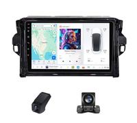 Autoradio Android 13 à écran Tactile 9 Pouces pour unité Principale Toyota Fortuner 2 2015-2020 avec Carplay sans Fil/Android Auto/Bluetooth/Navigation GPS/DSP et caméra de recul(NF-4)