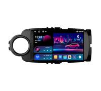 Autoradio Android 14 2 DIN pour Toyota Yaris 2012-2017, écran tactile 9", Wifi, FM, Bluetooth, commande au volant, 8 cœurs, 6 + 128 Go, accessoires de voiture
