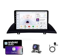 Autoradio Android 14 9" for BMW X3 E83 (2004-2012) | CarPlay sans fil et Android Auto | GPS Plug & Play | Caméra de recul gratuite | Commandes au volant conservées(T6 8 Core 4G+WiFi 8G+128G)