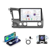 Autoradio Android 14 Compatible avec Honda Civic 2008 | Écran Tactile | CarPlay/Android Auto | Navigation GPS | 4G/WiFi | Bluetooth | Caméra de recul | Plug and Play(T1 4 Core WiFi 1G+32G)