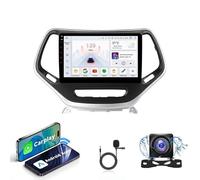 Autoradio Android 14 Compatible avec Jeep Cherokee 2014-2016 | Écran Tactile | CarPlay/Android Auto | Navigation GPS | 4G/WiFi | Bluetooth | Caméra de recul | Plug and Play(T6 8 Core 4G+WiFi 8G+128G)