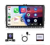 Autoradio Android 15" HD Écran tactile Carplay Android Auto sans fil GPS BT FM/RDS WiFi EQ pour VW Golf 5/6, Passat, Jetta, Caddy, EOS, T5, Tiguan, Touran, CC, Polo