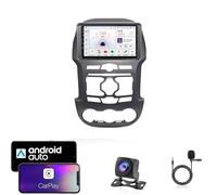Autoradio Android 15 pour Ford Ranger 3 2011-2015 | Écran tactile 9" | CarPlay et Android Auto | Navigation GPS | 4G LTE 8 cœurs | Plug & Play | Bluetooth 5.0 | Commande au volant