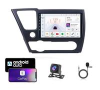Autoradio Android 15 pour Honda Civic 9 2013-2016 | Écran tactile 9" | CarPlay/Android Auto sans fil | Navigation GPS 8 cœurs | 4G LTE et WiFi | Plug & Play