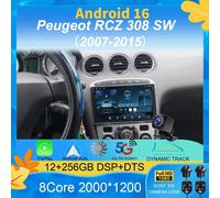 Autoradio Android 16 pour Peugeot RCZ 308 SW 2007-2015 408 2012-2020 2DIN Navigation Multimédia GPS Carplay Auto Head Unit WIFI 4G 64G AHD