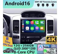 Autoradio Android 16 pour Toyota Land Cruiser Prado 120 3 III pour Lexus GX470 GX 470 J120 2002 - 2009 Lecteur multimédia vidéo 4G-64G 360 DVR