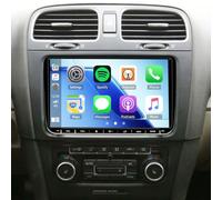 Autoradio Android 2+32 Go avec caméra de recul, CarPlay, Android Auto pour VW Golf 2004-2017, écran Tactile 9 Pouces avec GPS, Wi-FI, FM, Bluetooth, Commandes au Volant et caméra de recul 4 LED.