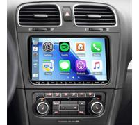 Autoradio Android 2+32 Go avec caméra de recul, CarPlay, Android Auto pour VW Golf MK6 2009-2013, écran Tactile 9 Pouces avec GPS, Wi-FI, FM, Bluetooth, Commandes au Volant et caméra de recul 4 LED.