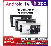 Hizpo Autoradio Android 12 Limitation de voiture 8 cœurs GPS 2 DIN pour Opel Astra H Corsa C Vectra