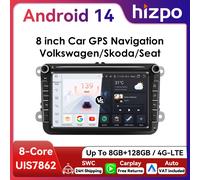 Autoradio Android 2Din 8 pouces Hizpo pour Volkswagen VW Skoda Octavia Golf 5 Touran Passat B6 Polo Jetta Amarok Auto CarPlay GPS RDS S6 8Core 6G 64G