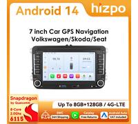 Autoradio Android 7 " Hizpo 2Din, pour VW Volkswagen Golf Passat B7 B6 Skoda Seat Octavia Polo Tiguan Jetta Auto CarPlay GPS RDS S6 (8Core 6G 64G)