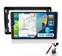 Autoradio Android 8 cœurs Qualcomm Snapdragon 4G 64G pour F-ord Fiesta Focus Kuga Transit Connect avec CarPlay et Android Auto, écran tactile IPS 9" DSP Hi-Res GPS Bluetooth FM caméra,K2 pro plus