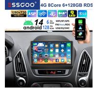 Autoradio Android 9 pouces - ESSGOO - 6+128 Go - Hyundai Tucson ix35 2010-2015 - CarPlay - Android Auto - Bluetooth 5.0