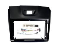 Autoradio Android 9 Pouces pour Isuzu pour D-Max MU-X 2012 2013 2014 2015 2016 Écran Audio Stéréo Lecteur Vidéo Câbles Et Cadre De Harnais WEFOLCC(Black,Frame Cable)