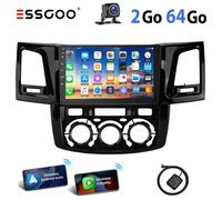 Autoradio Android 9'' pour Toyota Hilux - ESSGOO - Écran tactile IPS 9'' - Android 15 - 64Go ROM - Carplay sans fil