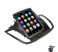 Autoradio Android Auto CarPlay sans fil de type Tesla navigation GPS pour F-ord Kuga Escape C-Max 2013-2017 écran tactile IPS 9,7 pouces lien miroir Bluetooth FM WiFi SWC caméra Ca(Color:8 CORE 4+64G)