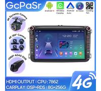 Autoradio Android avec navigation GPS, Carplay, 4G, WiFi, No 2Din, VW Volkswagen Passat B7 Gods, Golf, Touran, Polo, Tiguan, Jetta 8G 256G 360 CAM