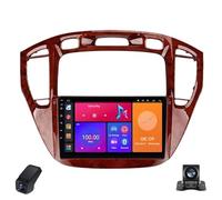 Autoradio Android CarPlay pour Toyota Highlander 1 XU20 2001-2007 Autoradio Multimédia Automobile à Écran Tactile 9-inch/SWC/Bluetooth/Radio FM/WiFi/GPS/Caméra de Recul/ADAS DVR(Brown,X1)