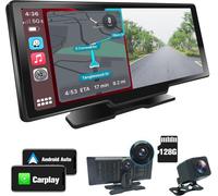 Autoradio Android Carplay,Wireless Carplay And Android Auto,10.26 Inch 1080P Portable Display,Genuine Car Stereo Fm Transmitter,Loo