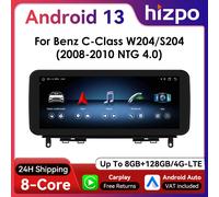 Autoradio Android Hizpo 10.25 pouces, pour Mercedes Benz W204 S204 2018 - 2010 NTG4.0, système Intelligent RDS DSP GPS AUX CarPlay 8W (8Core 8G 128G)