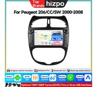 Autoradio Android Hizpo 7 pouces pour Peugeot 206 206CC 206SW 2000-2008, lecteur multimédia Carplay 2Din, autoradio stéréo, navigation GPS, systèmes intelligents AI pour voiture, unité principale, S8 