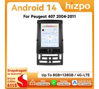 Autoradio Android Hizpo 9,7 pouces pour Peugeot 407 2004 - 2011, écran style Tesla, 4G BT RDS DSP Auto Carplay Snapdragon 6115 360CAM S6 (8Core 6G 64G)