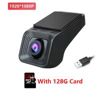 autoradio Android,Navigation Full HD,DVR,USB,ADAS,caméra de tableau de bord,unité centrale,Audio,alarme vocale,LDWS,g-shock - Type 1080P With 128G Card