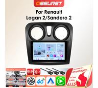 Autoradio Android OSSURET pour Renault Logan 2 Sandero 2 2012 - 2019 lecteur multimédia de voiture 8 cœurs GPS Autoradio par Snapdragon 6115 QS8NPC 360camera-B