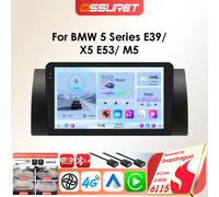 Ossuret Autoradio Android Auto 6115 QS8 – GPS CarPlay 2 DIN 9'' pour BMW E39/E53 X5/M5 1995-2003