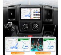 Ossuret Autoradio Android P3CP 2DIN CarPlay DSP pour Ducato 3, Jumper 2, Boxer 2