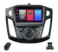 Autoradio Android pour Ford Focus 3 Mk 3 2011-2019 Autoradio 4 Cœurs Écran Tactile IPS 9-Inch Car Radio CarPlay/Android Auto/WiFi/GPS/SWC/Bluetooth/Radio FM/Caméra de Recul/ADAS DVR(Button no work,X2)