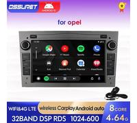 Hizpo Autoradio Android 12 Limitation de voiture 8 cœurs GPS 2 DIN pour Opel Astra H Corsa C Vectra
