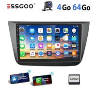 Autoradio Android pour Seat Altea - ESSGOO - Écran 9'' - 4+64Go - Carplay sans fil - Caméra de recul - Android Auto