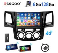 Autoradio Android pour Toyota Hilux - ESSGOO - 9 pouces - Android 15 - 6Go RAM - 128Go ROM - Carplay - GPS intégré