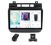 Autoradio Android pour Volkswagen Touareg FL NF 2010-2018, écran IPS 9 Pouces avec CarPlay & Android Auto sans Fil, Navigation GPS WiFi Bluetooth DSP Radio RDS+ caméra de recul AHD(M300S)