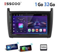 Autoradio Android pour VW Polo - ESSGOO - Écran tactile 9 pouces - Carplay et Android Auto - Bluetooth 4.1 - GPS intégré