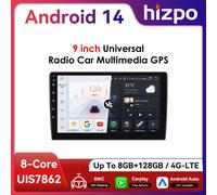 Autoradio Android universel Hizpo 2Din 9 pouces, lecteur multimédia intelligent, CarPlay sans fil, RDS, DSP, navigation GPS, 4G WiFi, Bluetooth, UIS7862 Snapdragon 6115. P2CP (4Core 2G 32G)