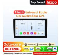 Autoradio Android universel Hizpo 2Din 9 pouces, lecteur multimédia intelligent, CarPlay sans fil, RDS, DSP, navigation GPS, 4G WiFi, Bluetooth, UIS7862 Snapdragon 6115. QS4 (8Core+ 4G 32G)