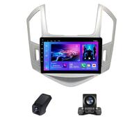 Autoradio avec Carplay sans Fil Android Auto pour Chevrolet Cruze J300 J308 2012-2015, Écran Tactile 9 Pouces 2 Din Radio Voiture avec Bluetooth/FM RDS Radio avec Caméra Recul(NF-4)