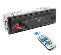 Autoradio Bluetooth 1 Din Autoradio Bluetooth Mains Libres Microphone intégré Récepteur d'autoradio 4 x 45 W, Contrôle d'application/Double USB/TF/FM/AUX/Lecteur multimédia avec 7 lumières colorées