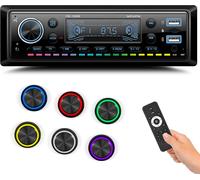 Autoradio Bluetooth 5.0, 1 Din Radio Voiture Récepteur Avec Bluetooth Mains Libres, 7 Couleurs Fm Radio Avec 2 Usbusb/Aux/Sd[Z740]