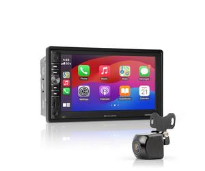 Autoradio Bluetooth Caliber sans Fil Apple CarPlay, autoradio avec écran Tactile 7 Pouces, 2 DIN, caméra de recul Incluse, avec Mirror Link Android, 4 x 100 Watts (RMD901DAB-CP-CAM-FBA)
